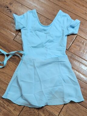 Stelle Ballet Light Blue Dance Leotard Combo with Removable Skirt